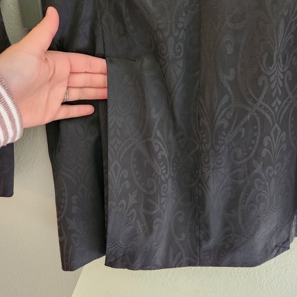 NWT Bisou Bisou Michele Bohbot long line jaquard blazer XS - Picture 5 of 7